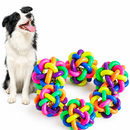 Brinquedo Bola Trançada com Guizo para Cães