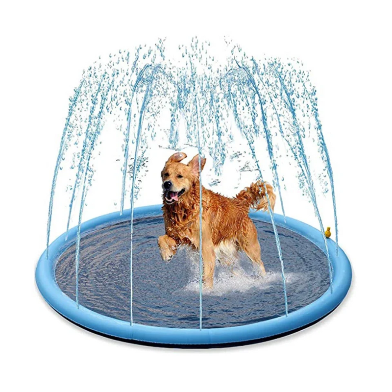 Piscina Inflável com Chafariz para Pets