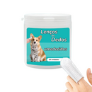 Lenços de Dedo Umedecidos para Cães