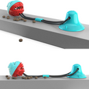 Brinquedo Bola para Mordidas com Base de Sucção para Cães