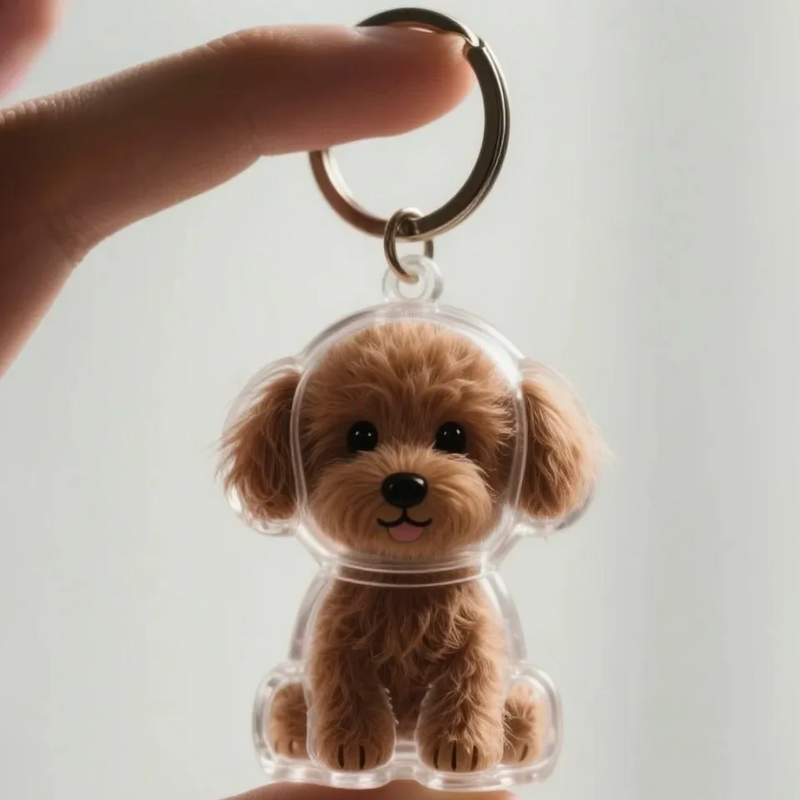 Chaveiro de Acrílico para Pelos de Cães