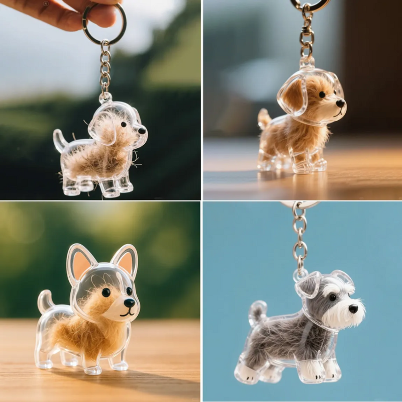 Chaveiro de Acrílico para Pelos de Cães