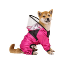 Jaqueta de Chuva Impermeável com Visor para Cães