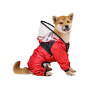 Jaqueta de Chuva Impermeável com Visor para Cães