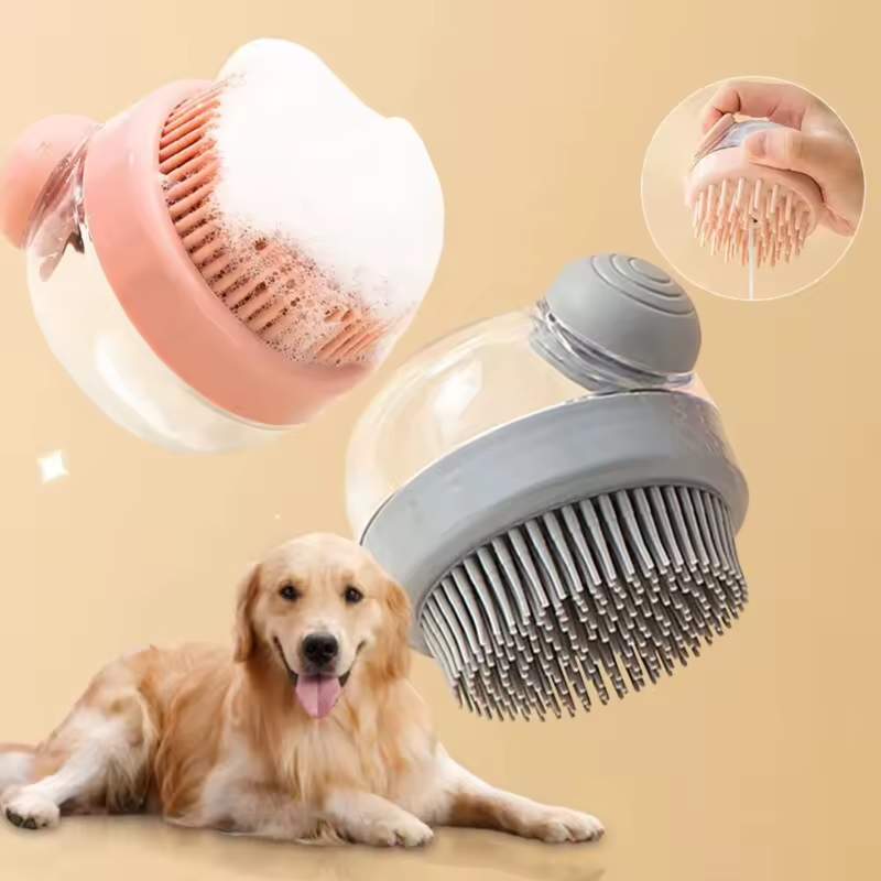 Escova de Banho com Dispenser para Shampoo