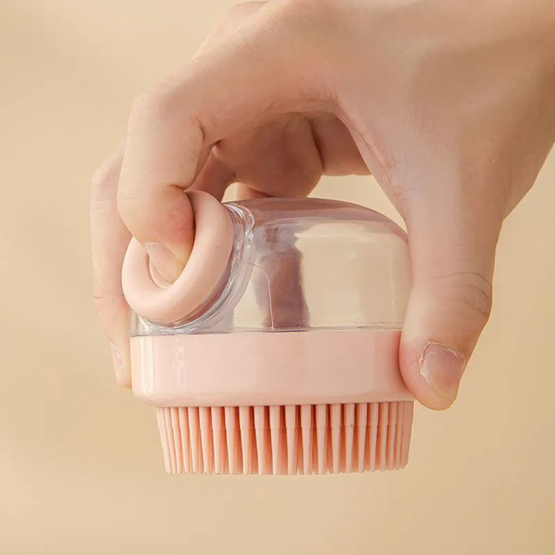 Escova de Banho com Dispenser para Shampoo