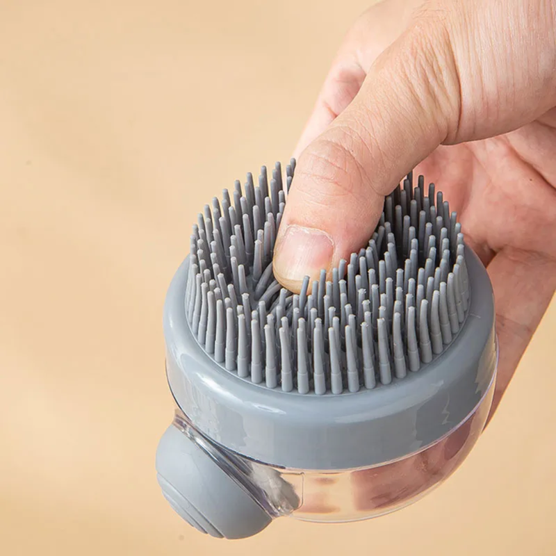 Escova de Banho com Dispenser para Shampoo