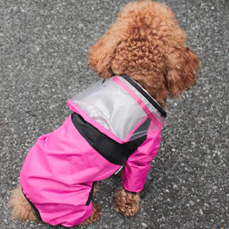 Jaqueta de Chuva Impermeável com Visor para Cães