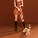 Mochila de Ombro de Couro para Cães