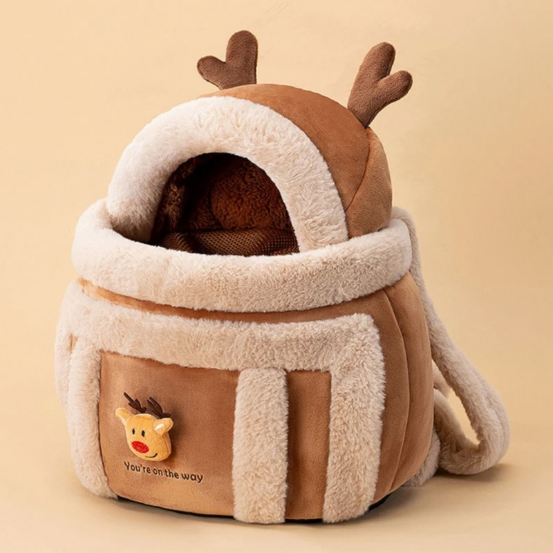 Mochila de Pelúcia para Transporte de Cães