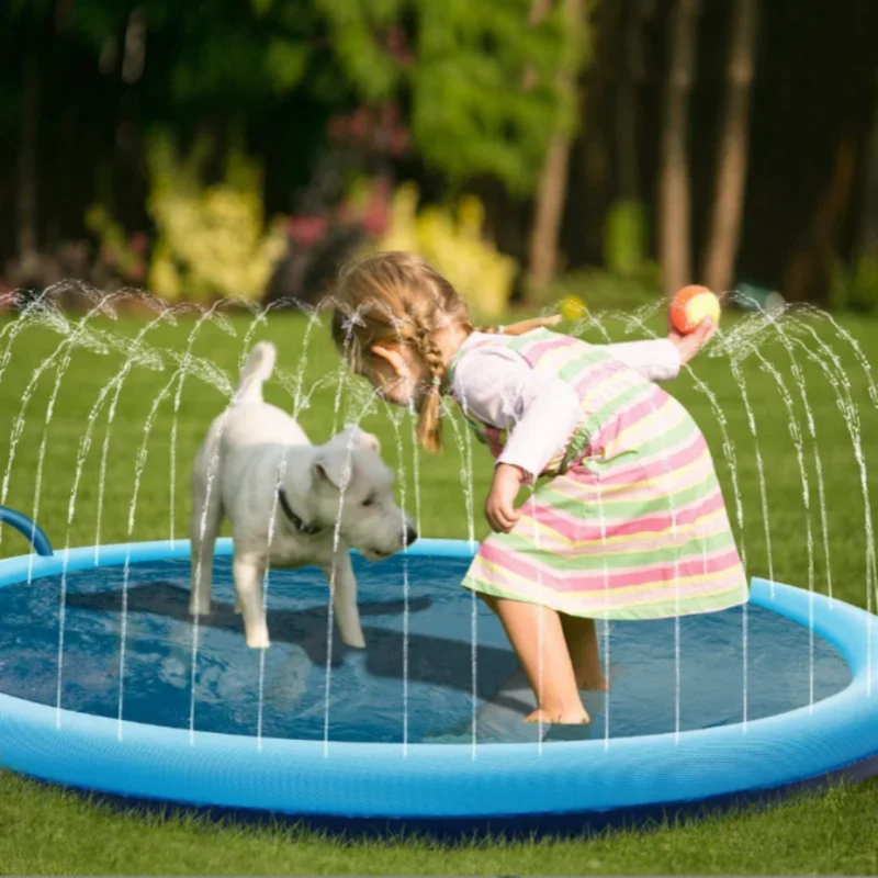 Piscina Inflável com Chafariz para Pets